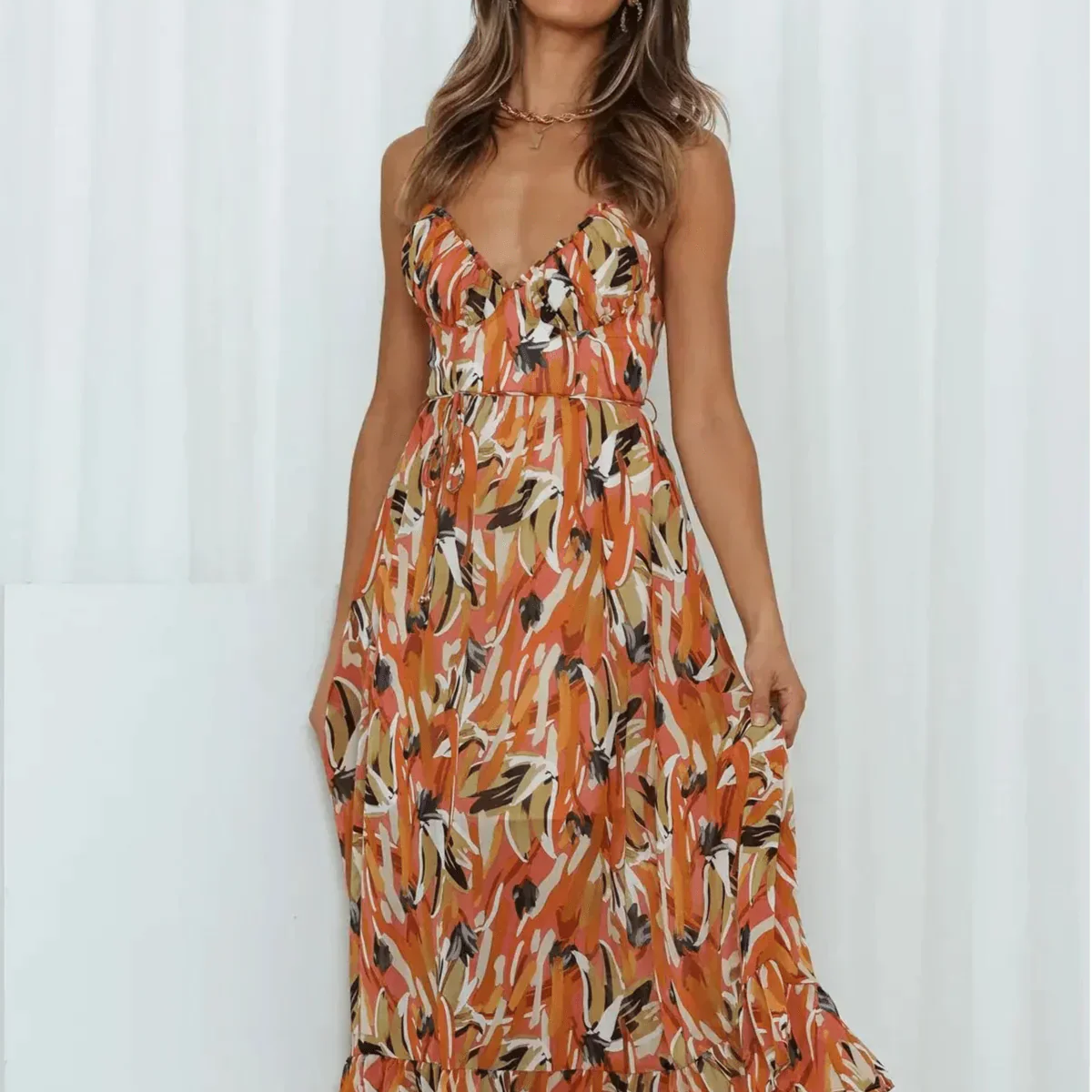 Chiara | Vestido Midi De Colores