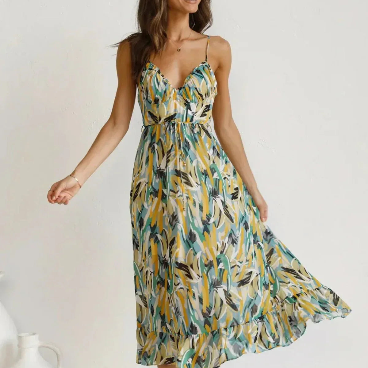 Chiara | Vestido Midi De Colores