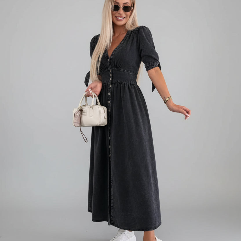 Ivanka | Vestido Vaquero Con Botones