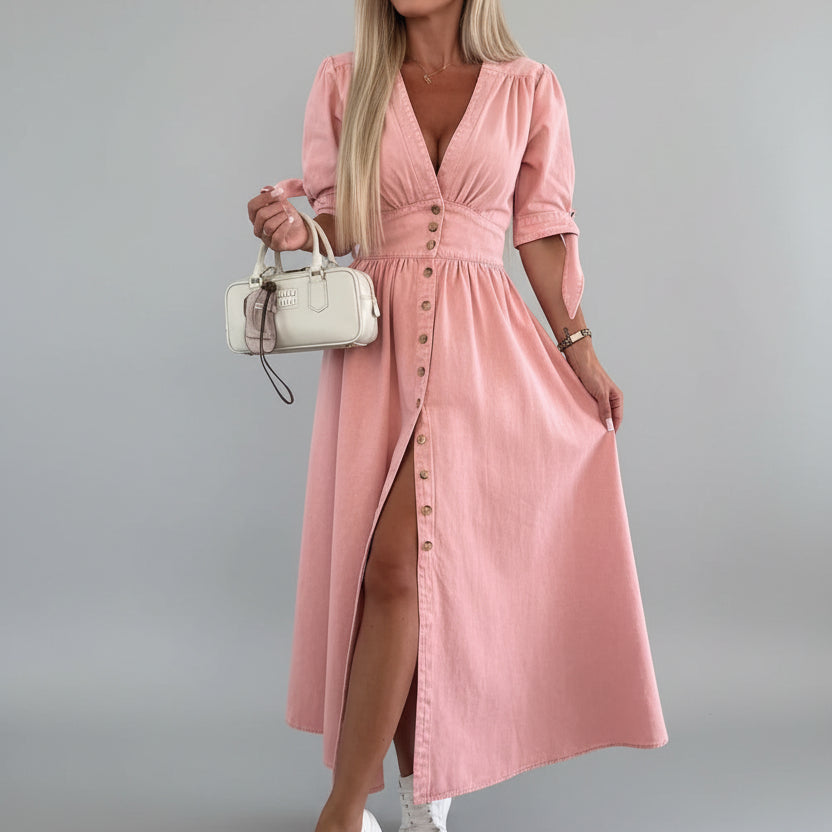 Ivanka | Vestido Vaquero Con Botones