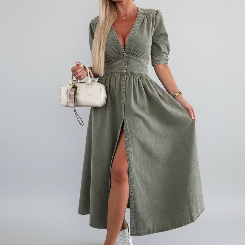 Ivanka | Vestido Vaquero Con Botones