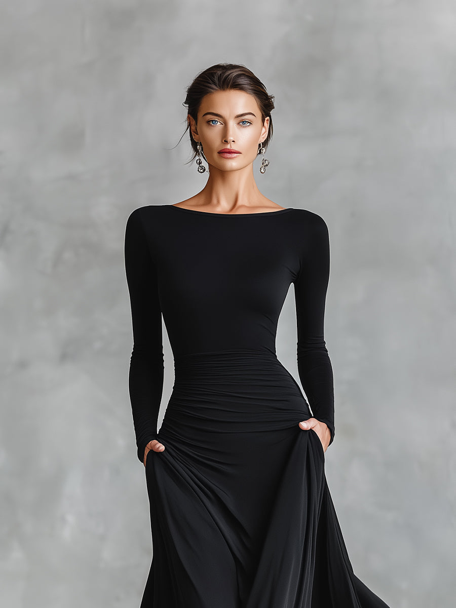 Norfy - Roupa elegante com pregas fluidas