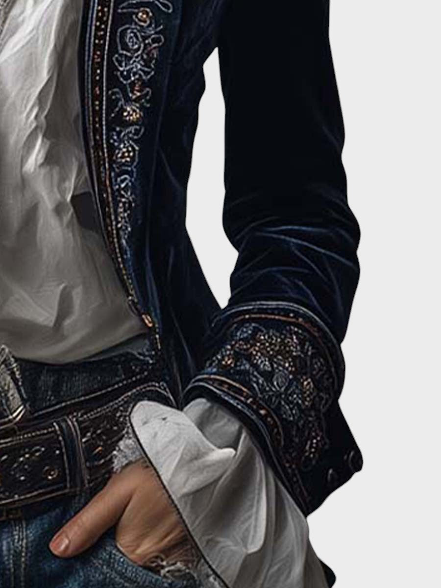 Nuria™ | Casaco de Muher de Veludo Elegante