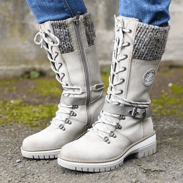 FrostLuxe™ - Botas impermeáveis de cano alto com cadarço