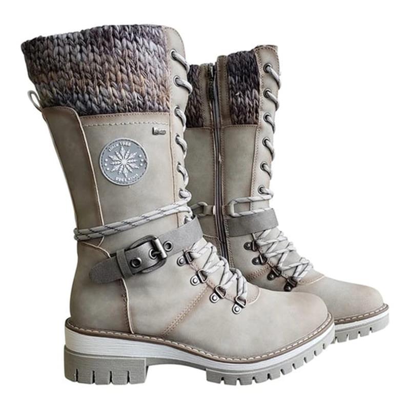 FrostLuxe™ - Botas impermeáveis de cano alto com cadarço