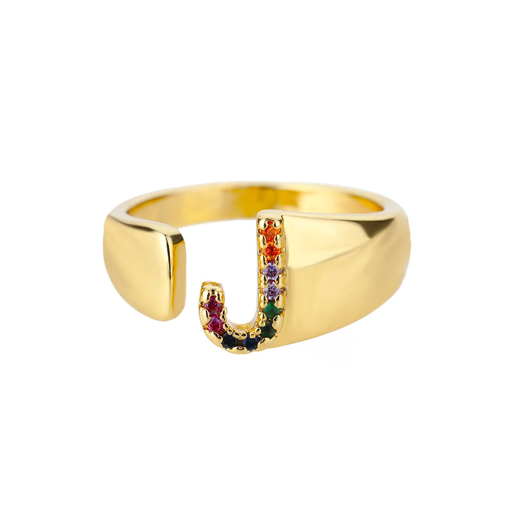 Alba | Anillo de Oro con Inicial