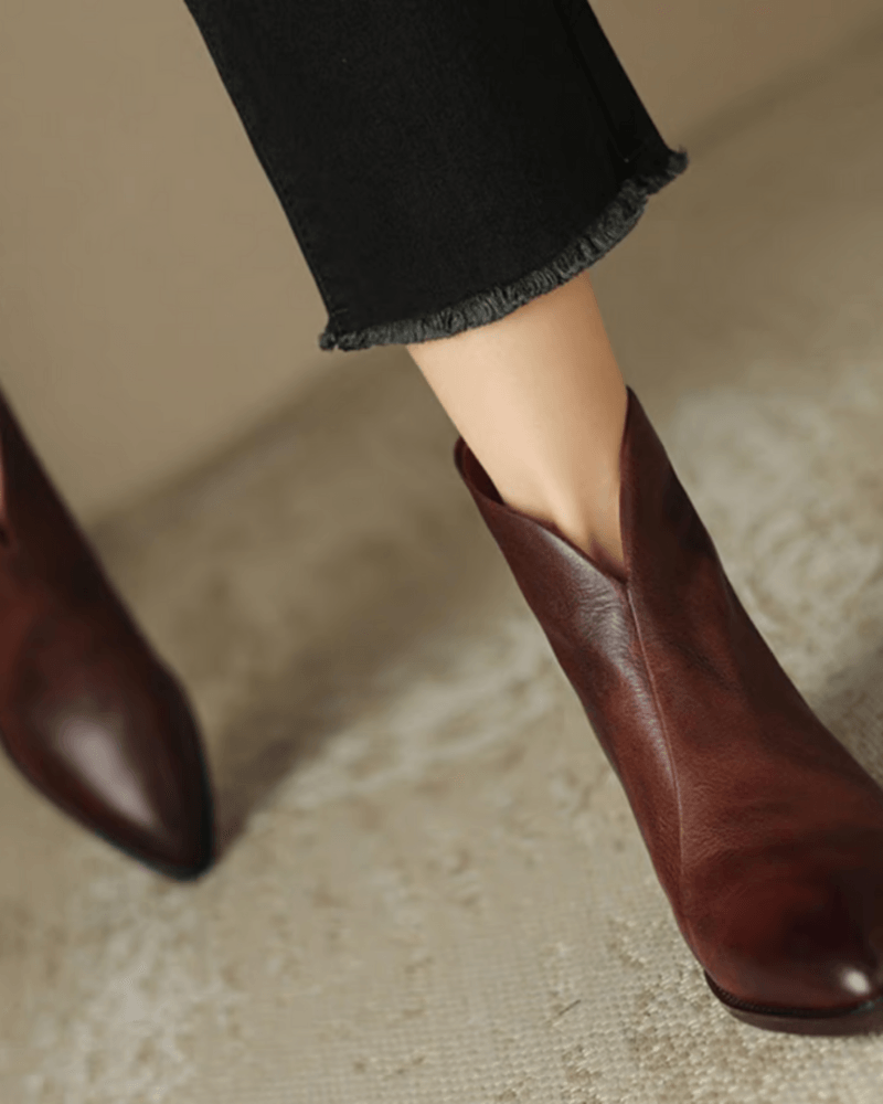 Lina - Botas elegantes de tacón de bloco hasta la rodilla para mujer