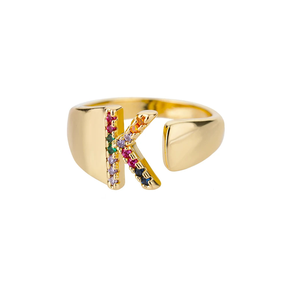 Alba | Anillo de Oro con Inicial