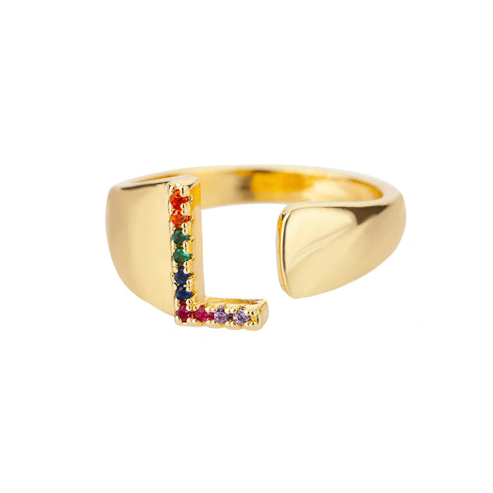Alba | Anillo de Oro con Inicial