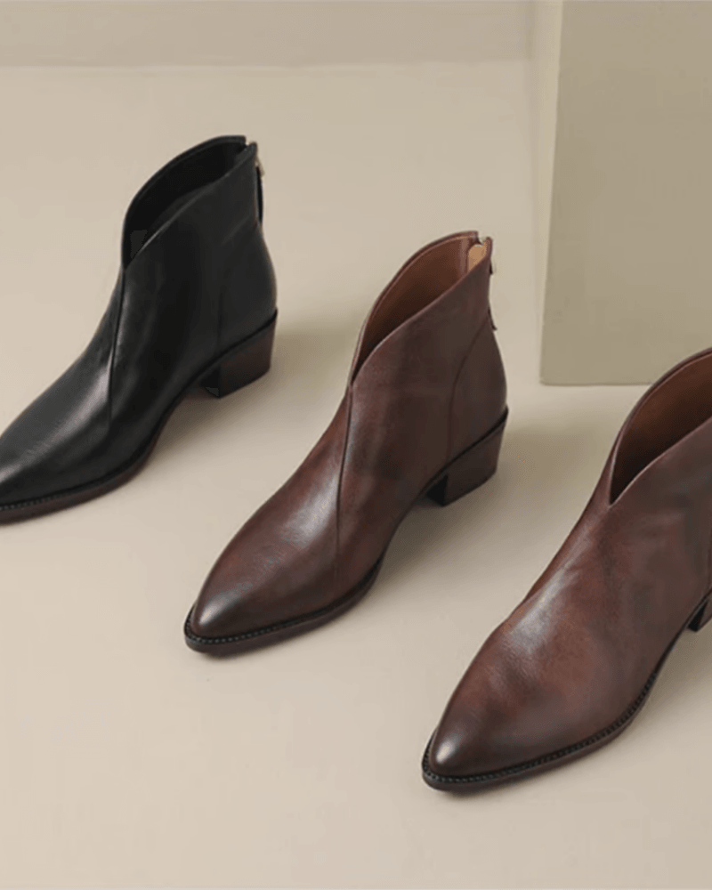 Lina - Botas elegantes de tacón de bloco hasta la rodilla para mujer