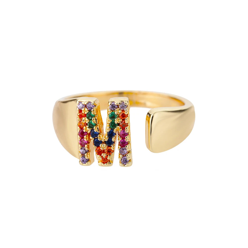 Alba | Anillo de Oro con Inicial