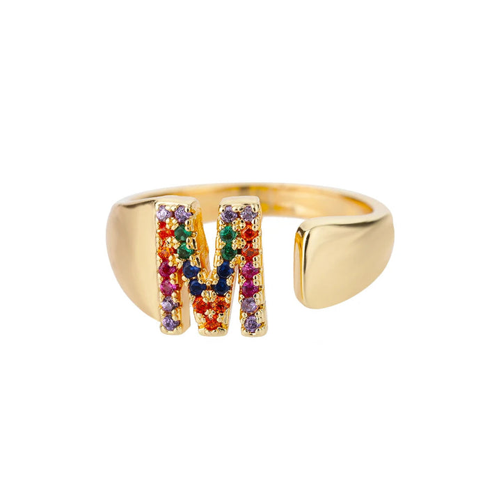 Alba | Anillo de Oro con Inicial