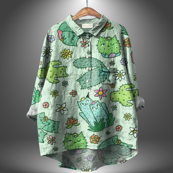 Virginia | Camisa floral feminina feita à mão para Mulher