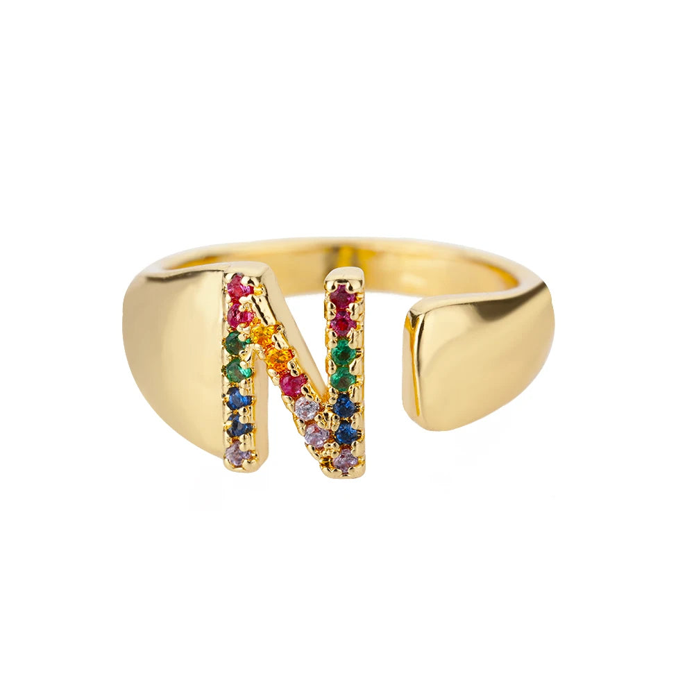 Alba | Anillo de Oro con Inicial