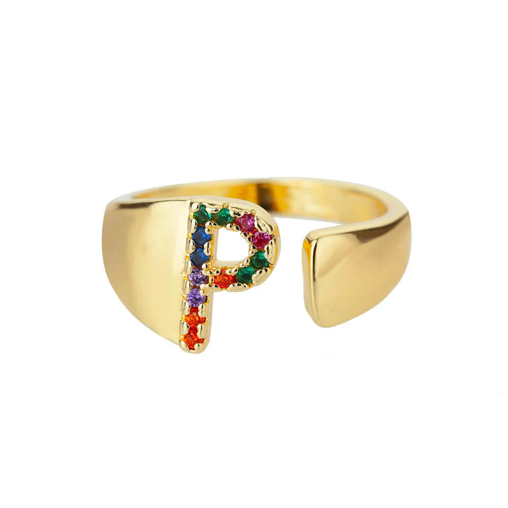 Alba | Anillo de Oro con Inicial