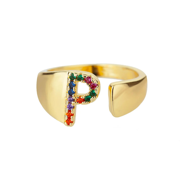Alba | Anillo de Oro con Inicial
