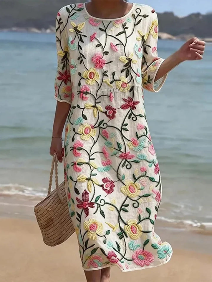 Raquel | Vestido Vintage Bordado para Mujer