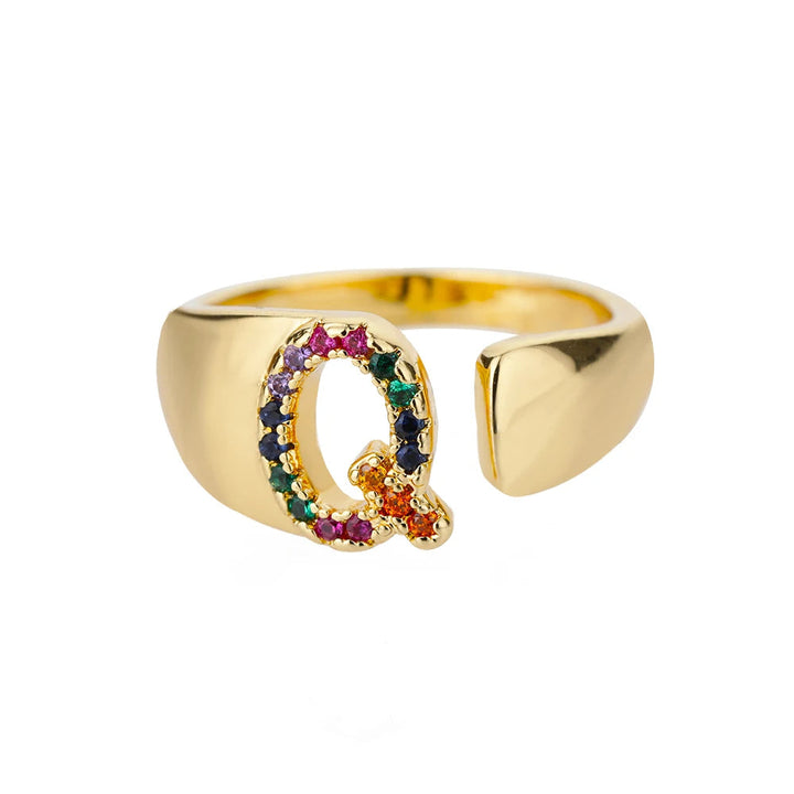 Alba | Anillo de Oro con Inicial