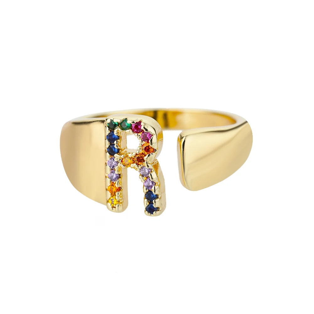 Alba | Anillo de Oro con Inicial