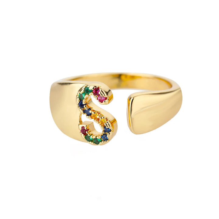 Alba | Anillo de Oro con Inicial