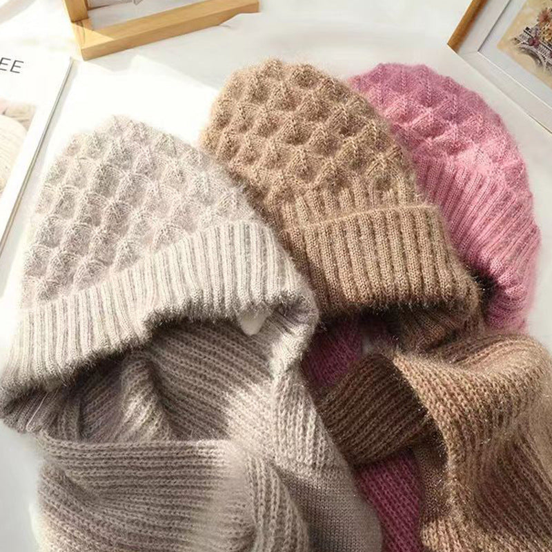 Polar - Gorro e cachecol corta-vento forrados em polar