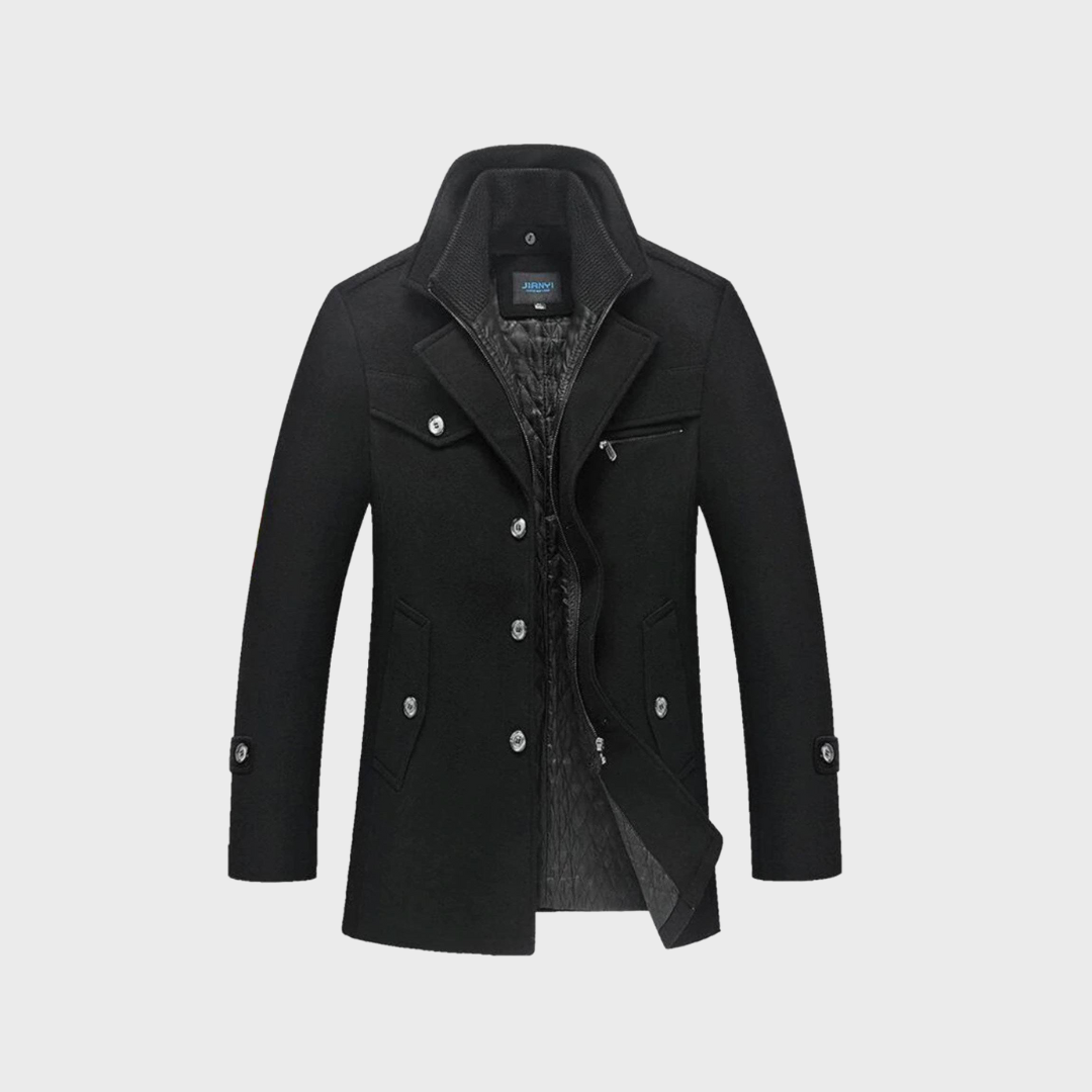 Andrzej | Casaco clássico de lã tipo peacoat