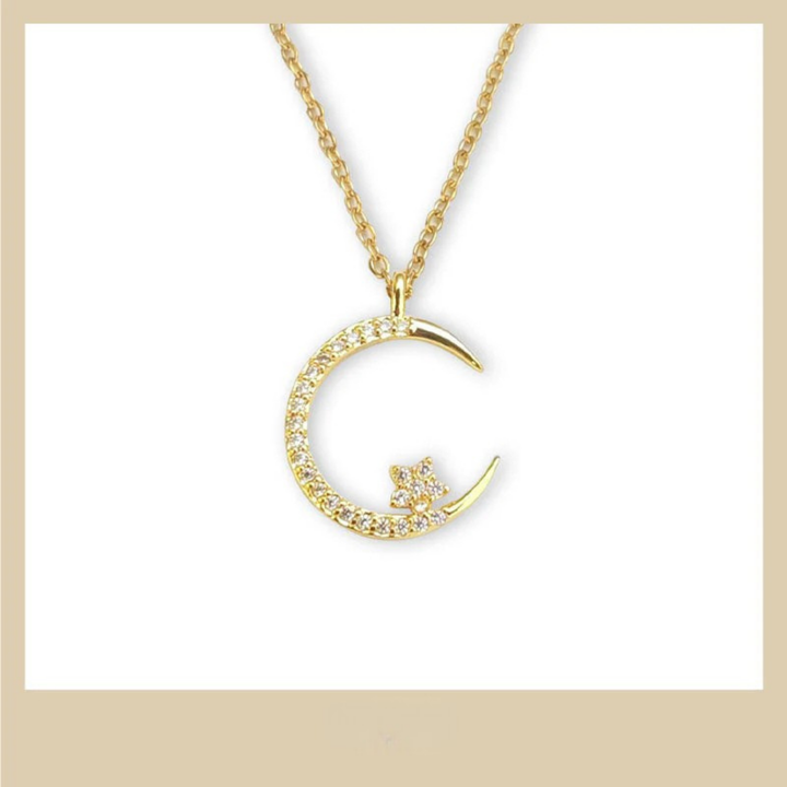 Celeste – Colar de Mulher Estrela e Lua