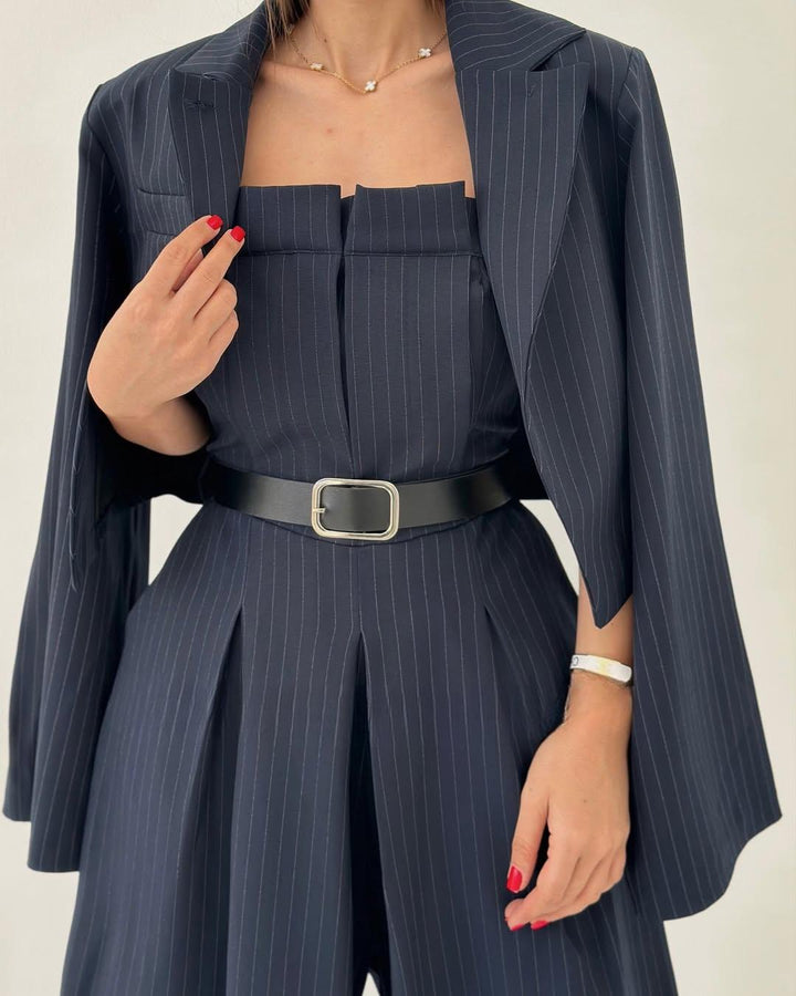 Julia | Conjunto Feminino Bustier + Casaco – Estilo Elegante & Tendência
