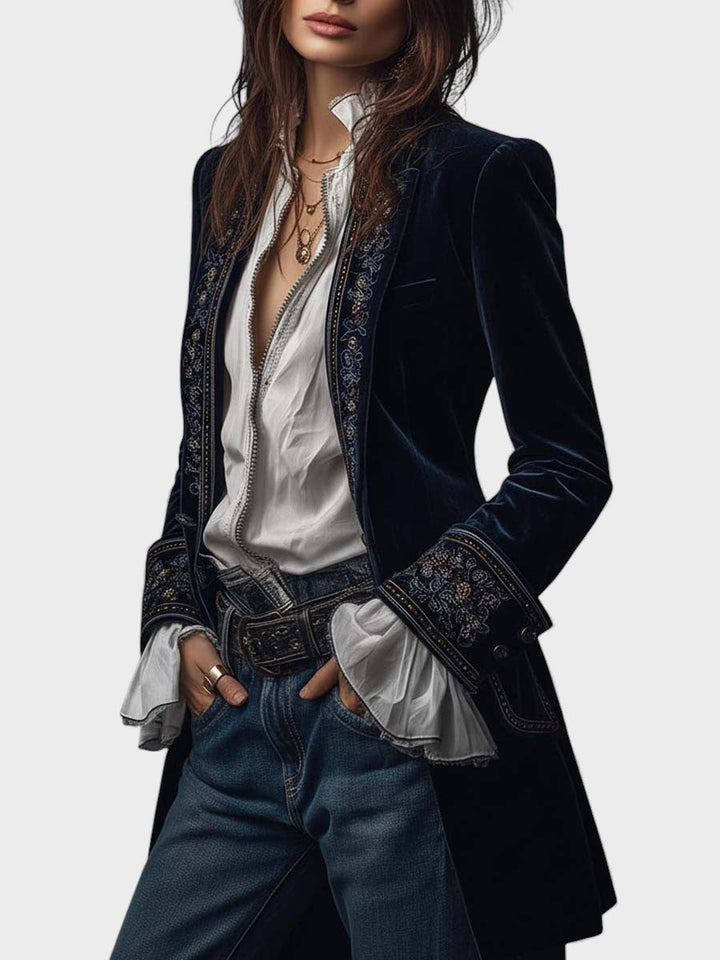 Nuria™ | Casaco de Muher de Veludo Elegante