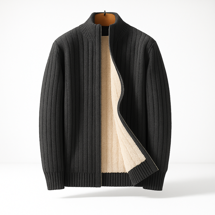 Jacob | Cardigan com Zíper em Cashmere Luxuoso
