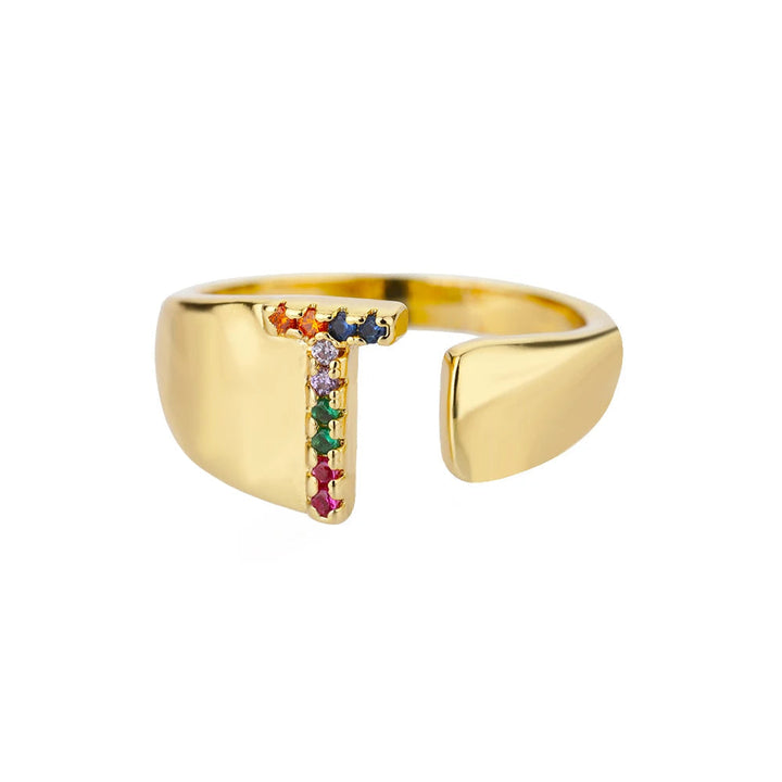 Alba | Anillo de Oro con Inicial