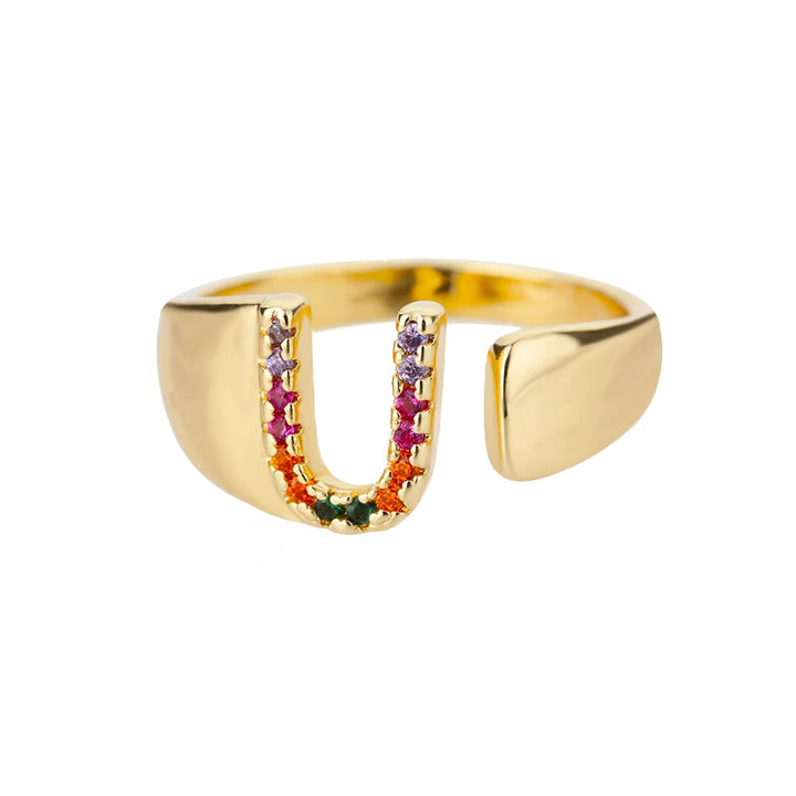 Alba | Anillo de Oro con Inicial