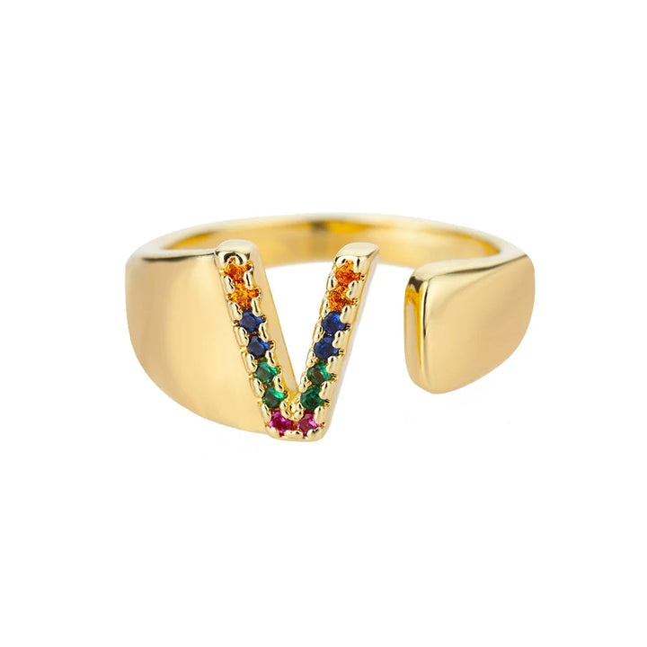 Alba | Anillo de Oro con Inicial