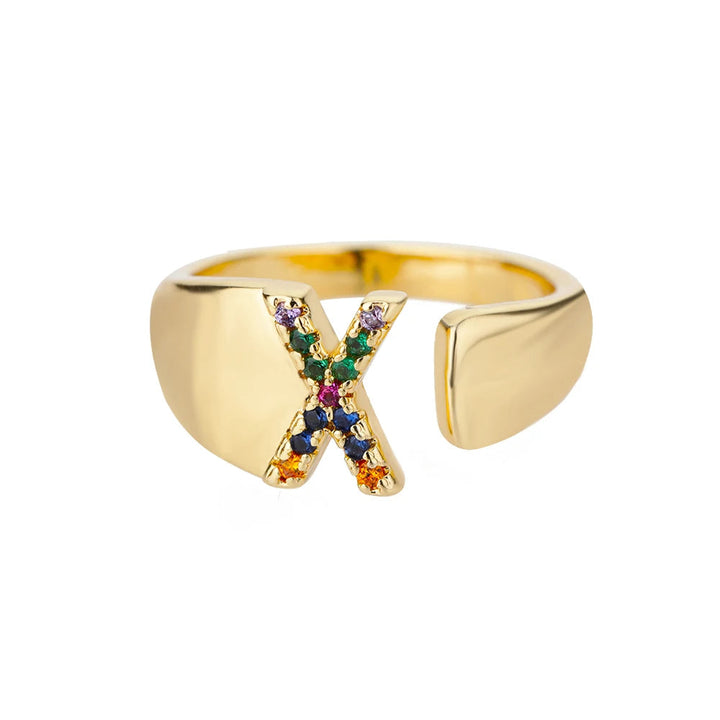 Alba | Anillo de Oro con Inicial