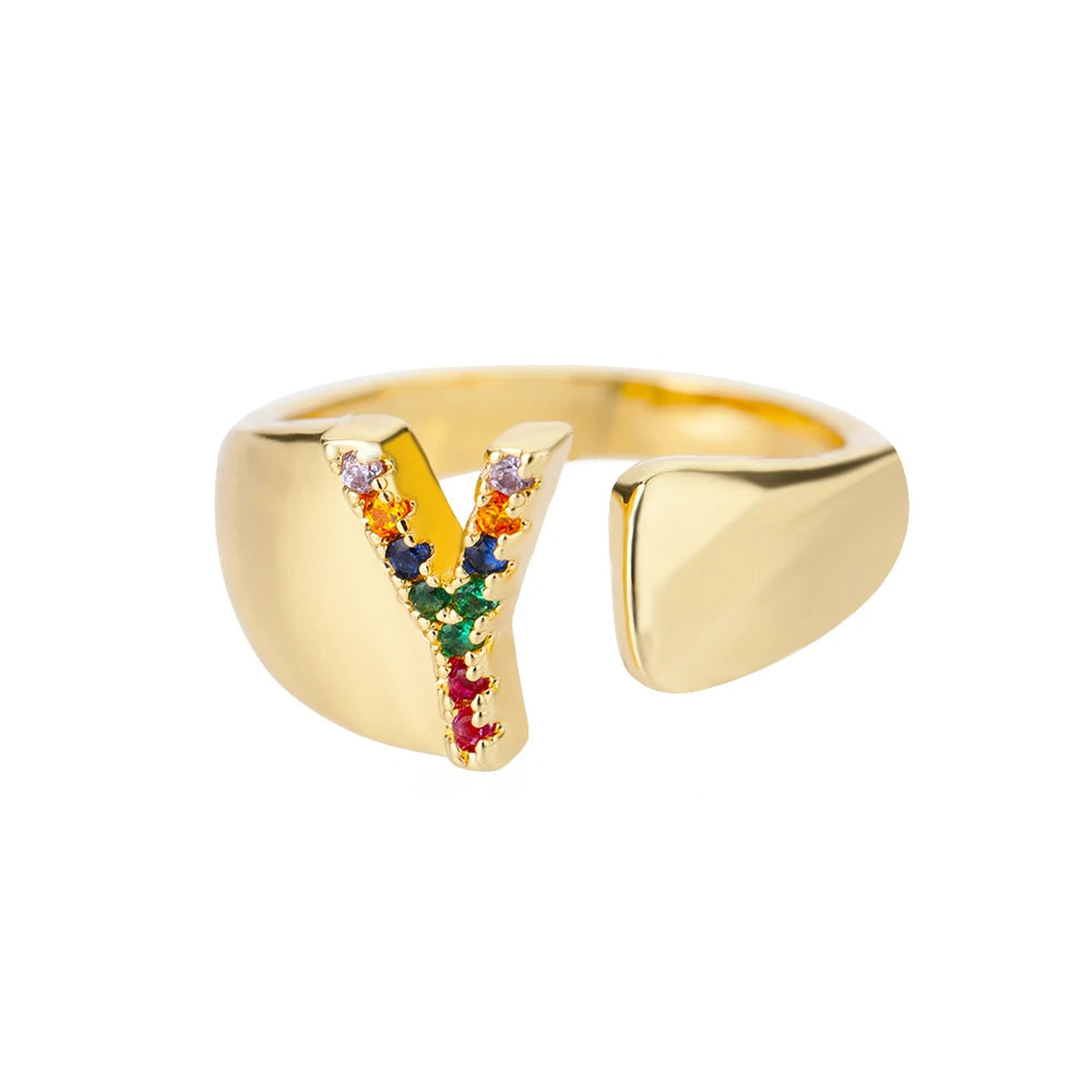 Alba | Anillo de Oro con Inicial