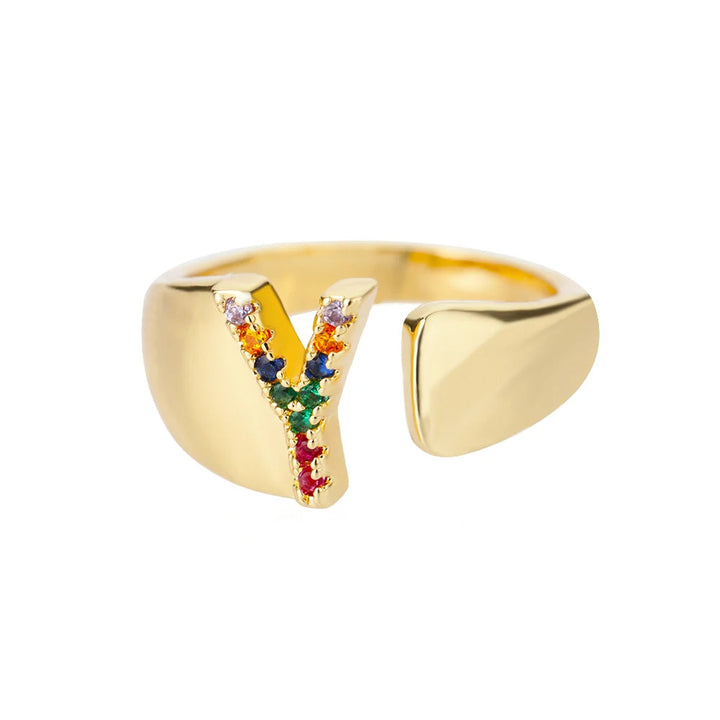 Alba | Anillo de Oro con Inicial