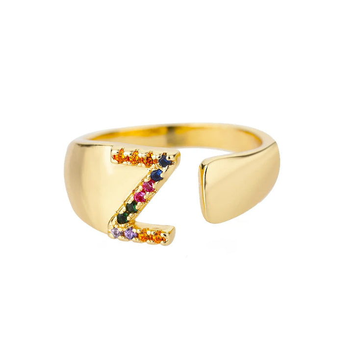 Alba | Anillo de Oro con Inicial
