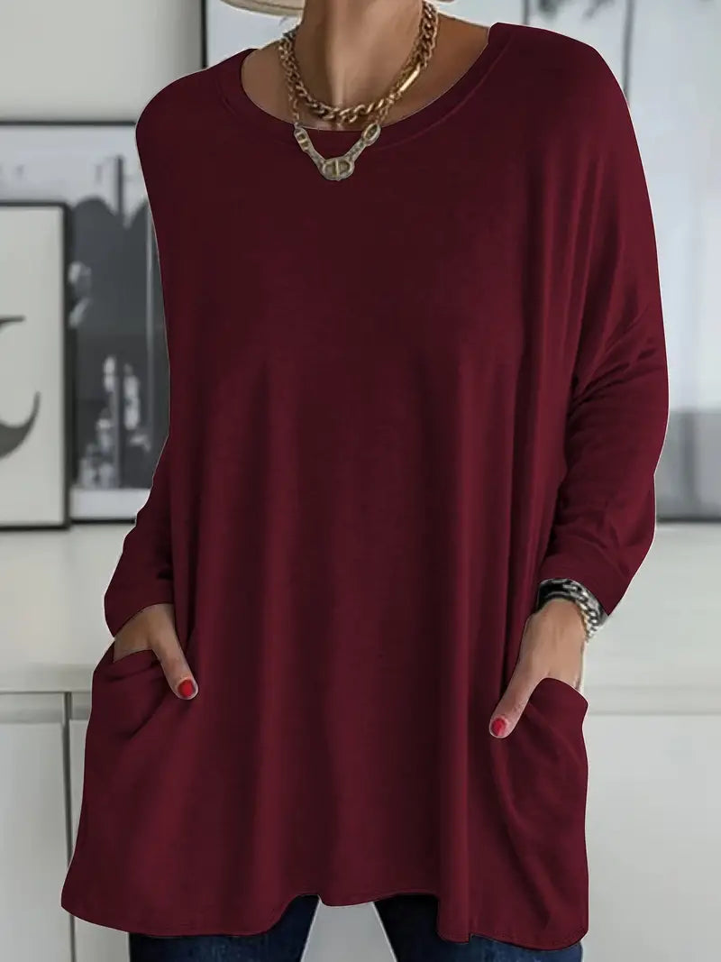 Victoria – Blusa longa feminina com elegância descontraída