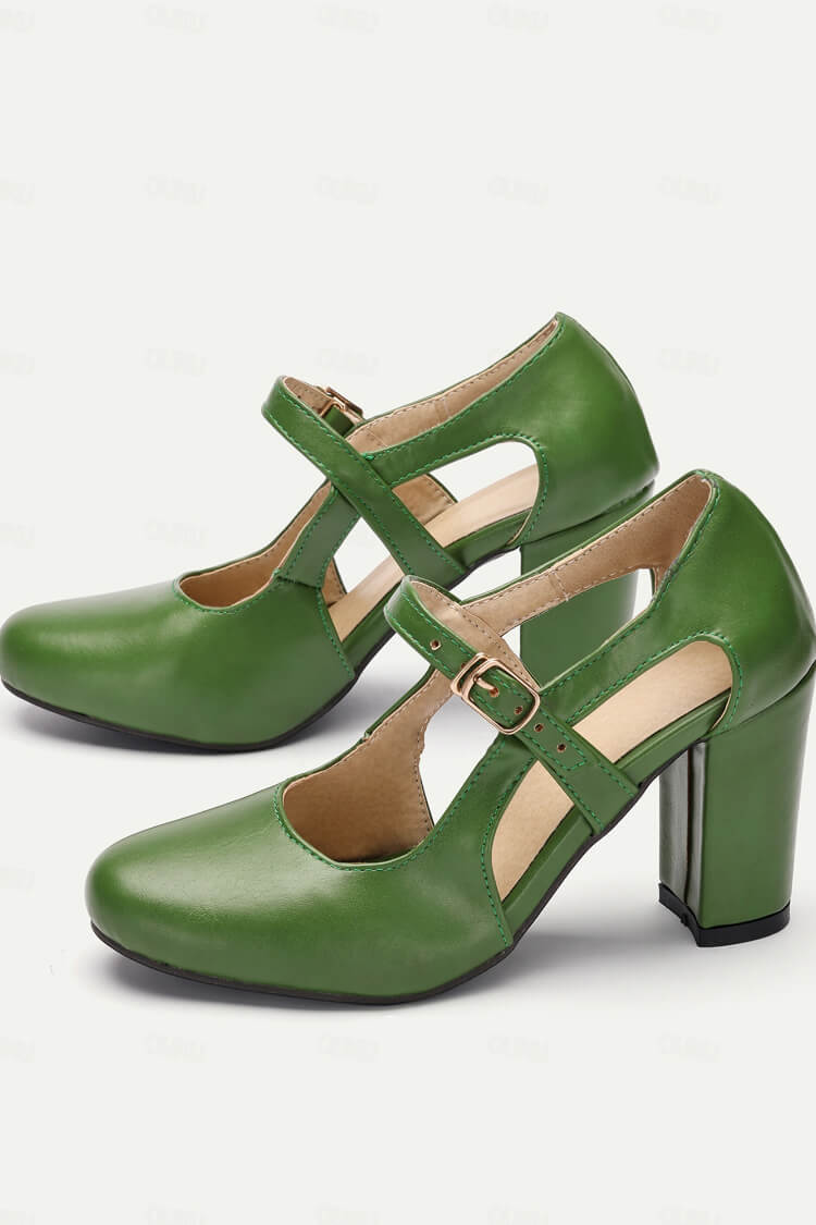 Ambra  | Sapatos com tira em T e salto confortável para Mulher