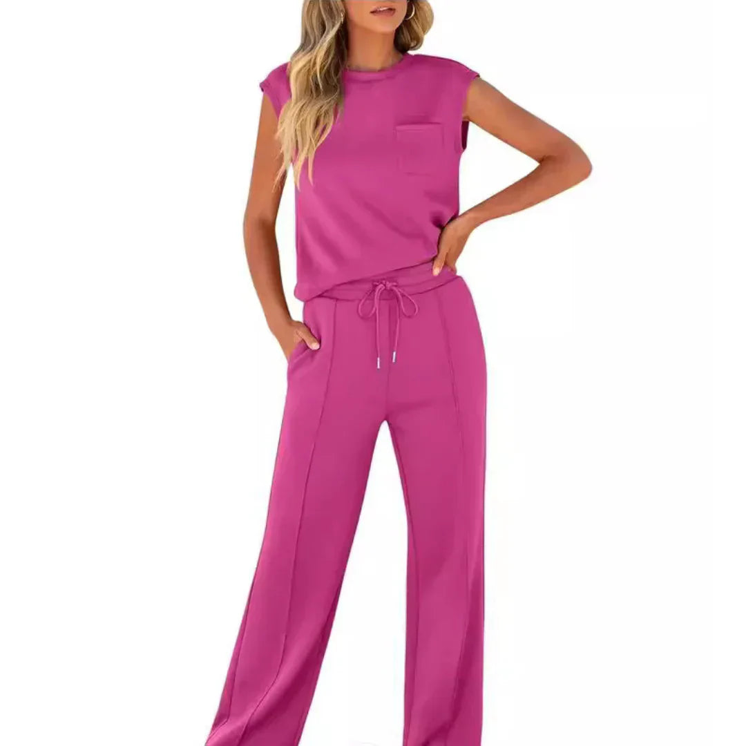 KAIYA™ – Conjunto Casual de Verão Suave para Mulher