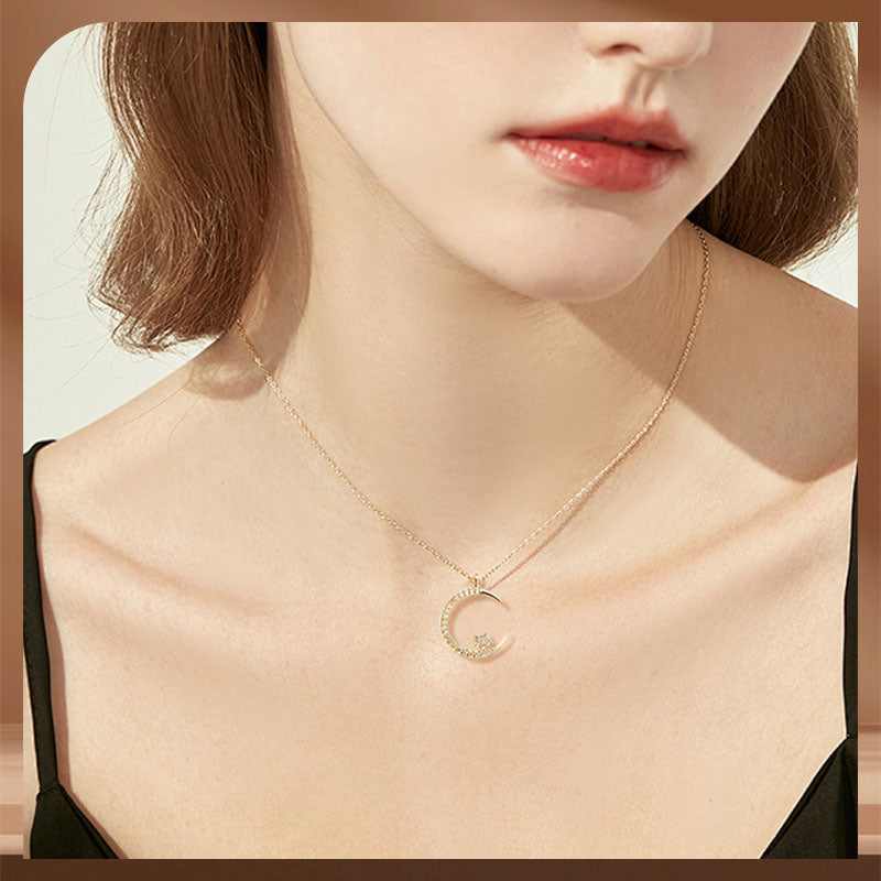 Celeste – Colar de Mulher Estrela e Lua