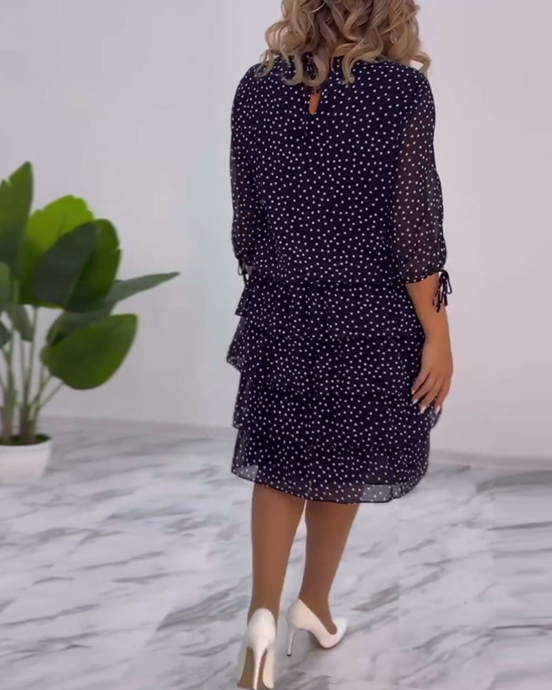 Auterelle | Vestido elegante com bolinhas