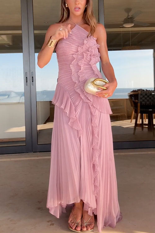 Rosé - Vestido Longo Plissado