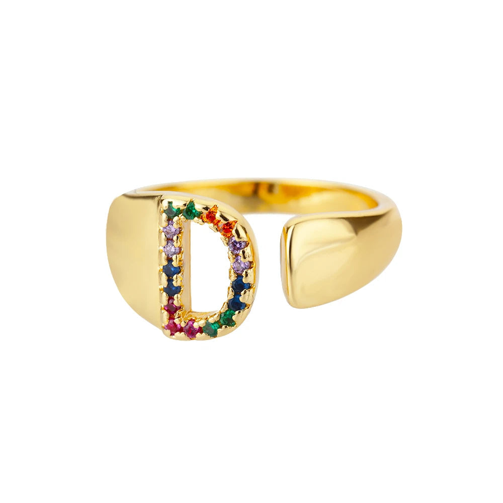 Alba | Anillo de Oro con Inicial