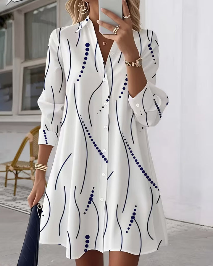 Claudine - Vestido camisa elegante e fluido para Mulher