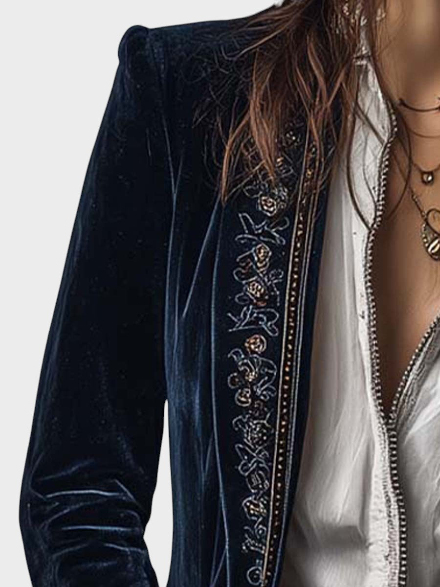 Nuria™ | Casaco de Muher de Veludo Elegante