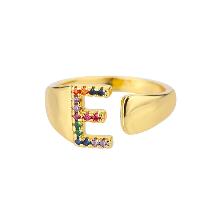 Alba | Anillo de Oro con Inicial