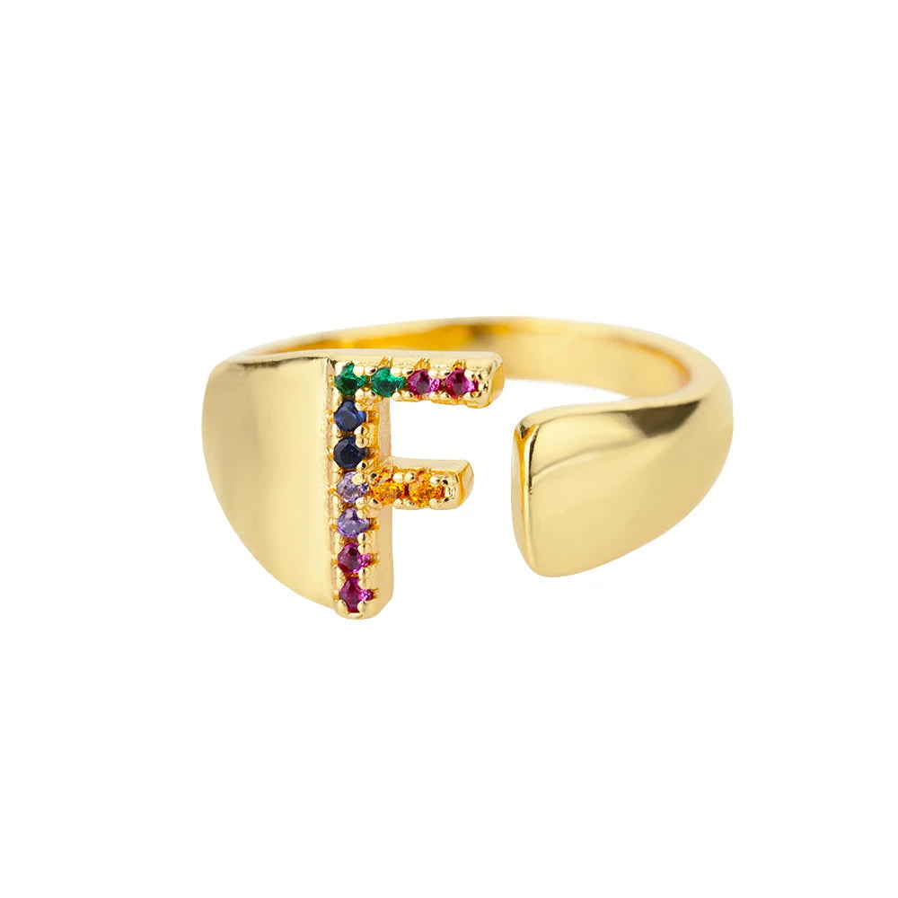 Alba | Anillo de Oro con Inicial