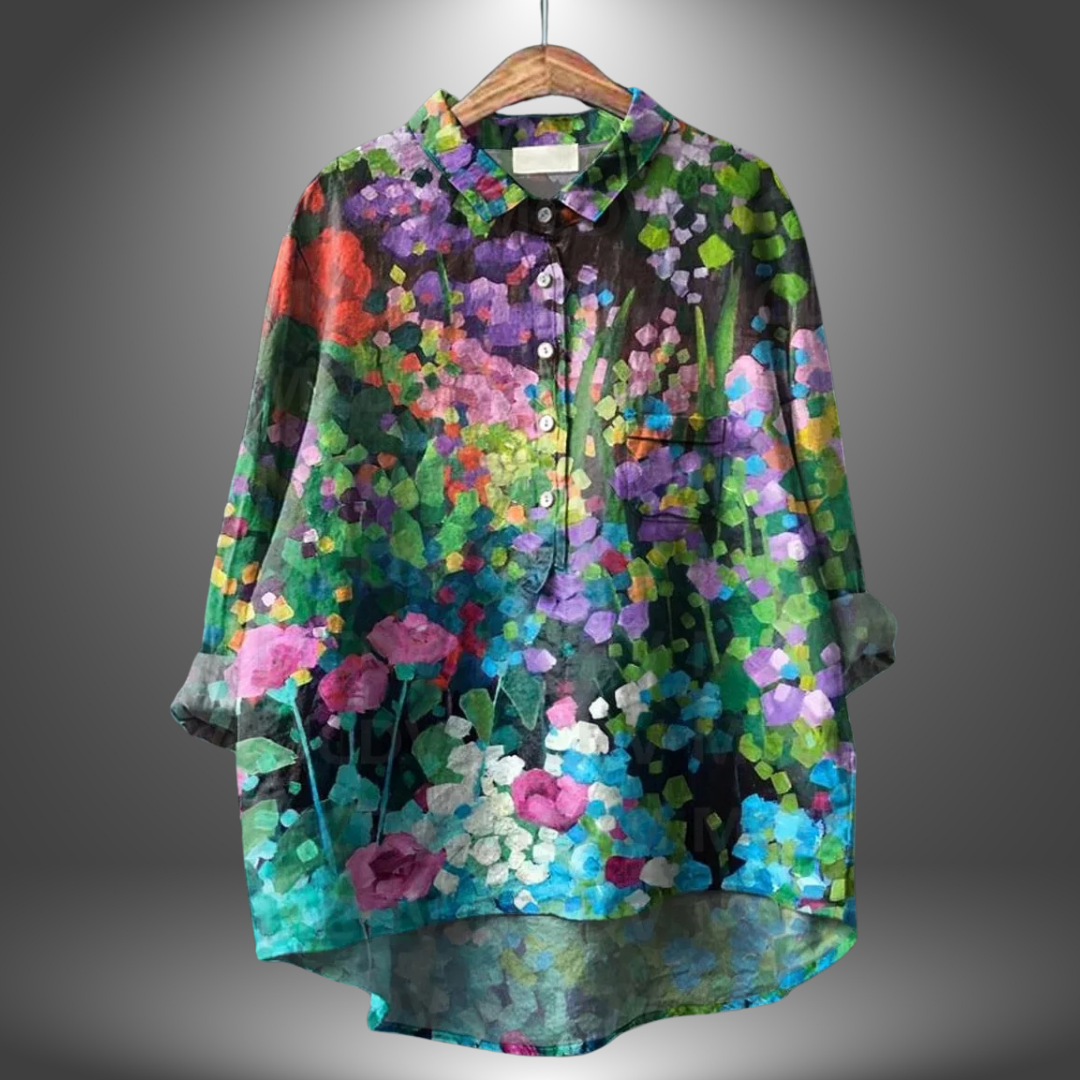 Virginia | Camisa floral feminina feita à mão para Mulher