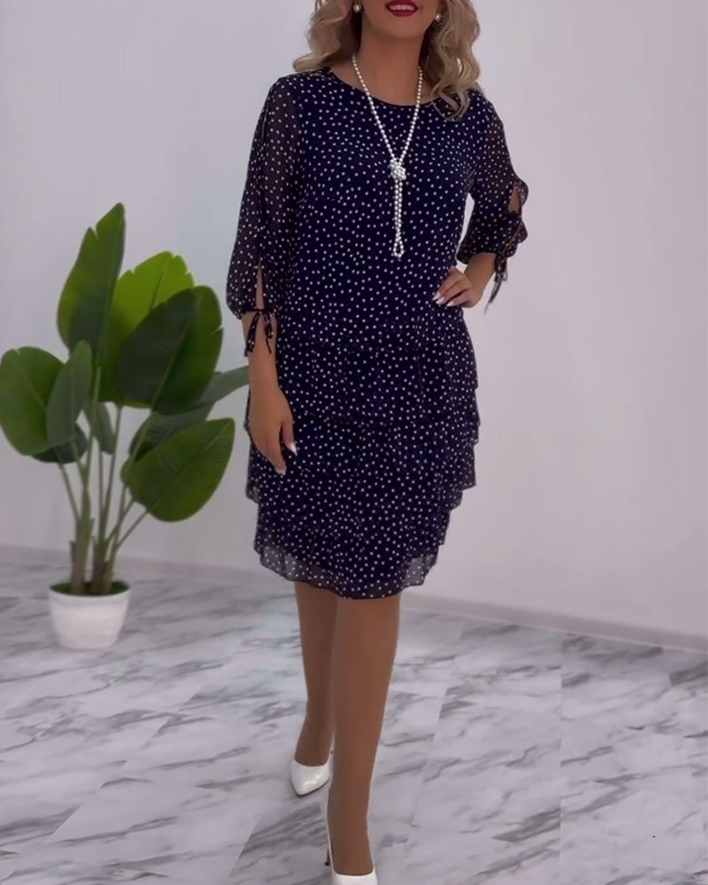Auterelle | Vestido elegante com bolinhas